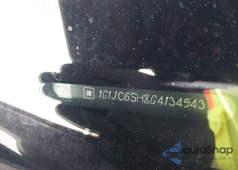 2016 Chevrolet Sonic Lt Auto from USA, damaged, VIN 1G1JC6SH8G4134543